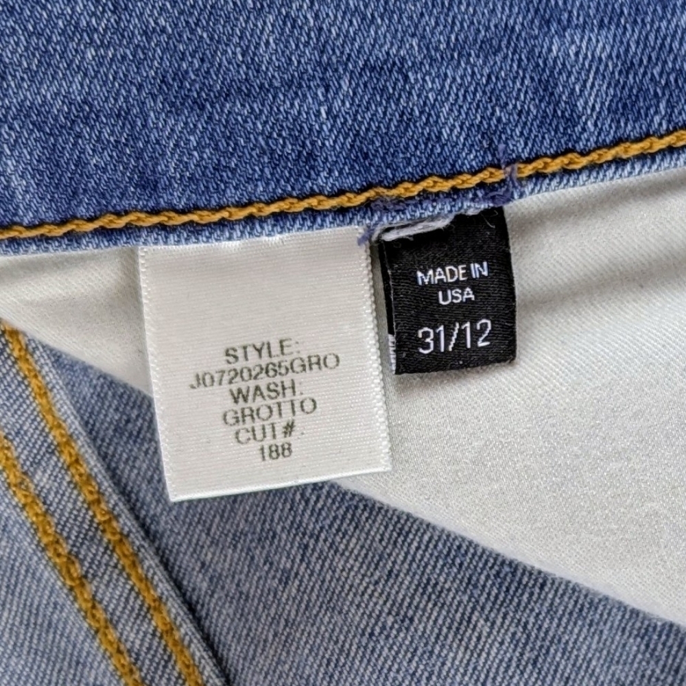 Veronica Beard Carolyn 10" Baby Boot Exposed Button Fly Frayed Grotto 31/12 EUC - Picture 12 of 13